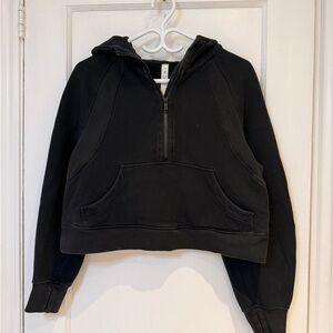 Half zip scuba hoodie